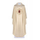 Gesticktes Messgewand Herz Jesu und Kelch - gold (H27)