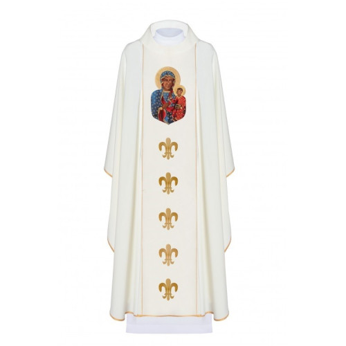 Messgewand Bildnis der Muttergottes von Tschenstochau - ecru (H45)