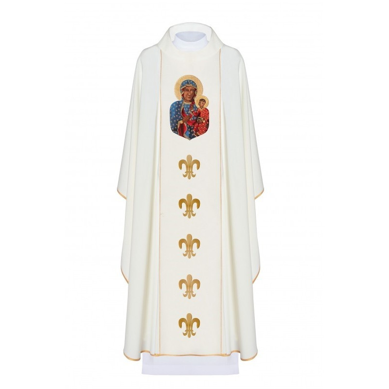 Messgewand Bildnis der Muttergottes von Tschenstochau - ecru (H45)