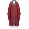 Besticktes Messgewand mit Schmucksteinen - rot (H52)