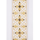 Besticktes Messgewand mit Schmucksteinen - ecru (H53)