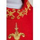 Messgewand reich bestickt, Ziersteine - rot (H63)