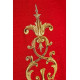 Messgewand reich bestickt, Ziersteine - rot (H63)