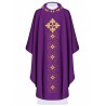 Messgewand reich bestickt, Ziersteine - violett (H67)