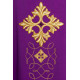 Messgewand reich bestickt, Ziersteine - violett (H67)
