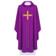 Gesticktes Messgewand mit Kreuz - violett (H72)