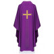 Gesticktes Messgewand mit Kreuz - violett (H72)