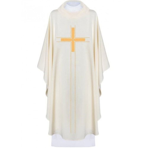 Gesticktes Messgewand mit Kreuz - ecru (H75)