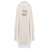 Besticktes Ostergewand mit dem Lamm Gottes - ecru (H90)
