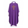 Messgewand bestickt mit dem Symbol des Kreuzes - violett (H95)