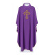 Messgewand bestickt mit dem Symbol des Kreuzes - violett (H95)
