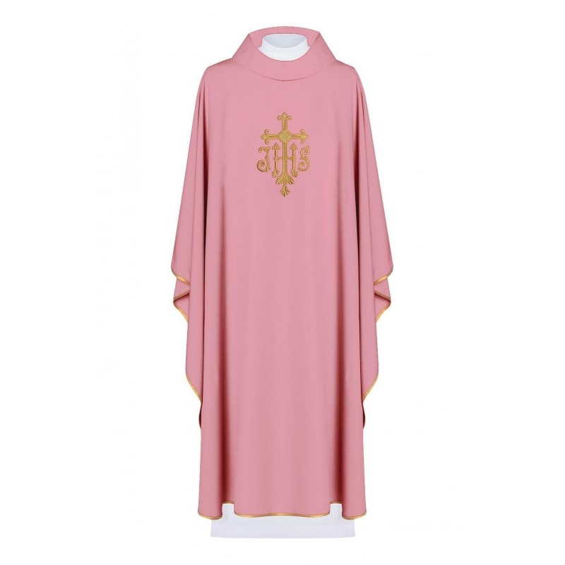Messgewand mit gesticktem IHS-Symbol - rosa (H115)