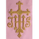 Messgewand mit gesticktem IHS-Symbol - rosa (H115)