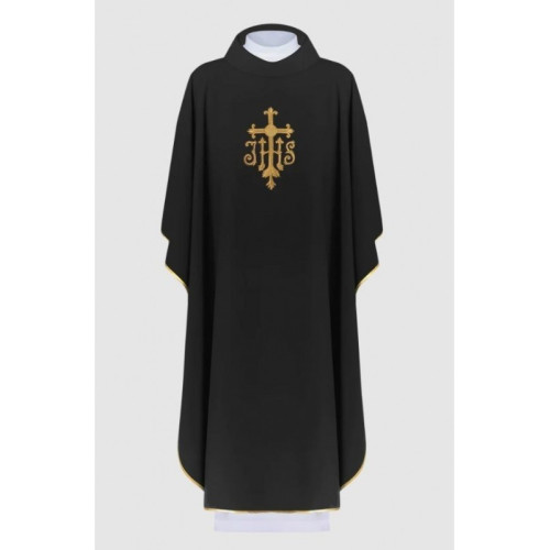 Messgewand mit gesticktem IHS-Symbol - schwarz (H116)