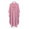 Messgewand bestickt mit dem Symbol des Kreuzes - rosa (H122)