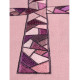Messgewand bestickt mit dem Symbol des Kreuzes - rosa (H122)