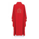 Gesticktes Messgewand mit Alpha und Omega Symbol - rot (H128)