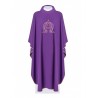 Messgewand mit gesticktem Alpha und Omega Symbol - violett (H129)