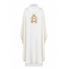 Gesticktes Messgewand Alpha, Omega - ecru (H139)