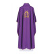 Gesticktes Messgewand Alpha, Omega - violett (H142)