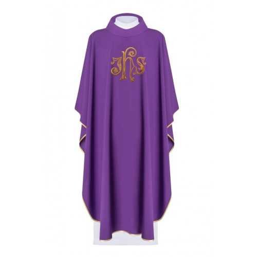 Messgewand mit gesticktem IHS-Symbol - violett (H143)