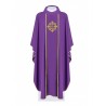 Messgewand bestickt mit dem Symbol des Kreuzes - violett (H150)
