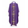 Messgewand reich bestickt - violett (H158)