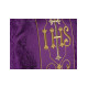 Messgewand reich bestickt IHS - violett (H165)