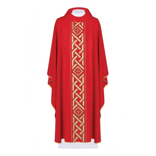 Messgewand Gesticktes Kreuz - rot (H176)