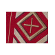 Messgewand Gesticktes Kreuz - rot (H176)