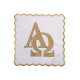 Kelch aus Leinen mit gesticktem Alpha und Omega (64H)
