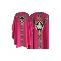 Messgewand semi gothic rosa - Jacquard Stoff (66)