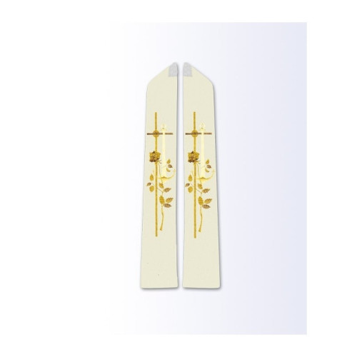 Stola in Ecru mit eucharistischem Motiv