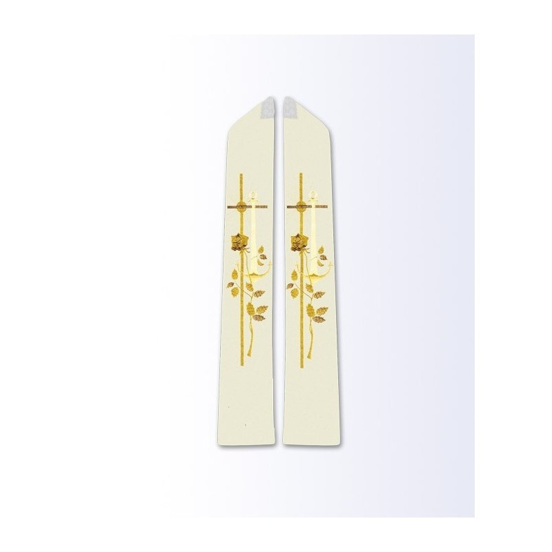 Stola in Ecru mit eucharistischem Motiv