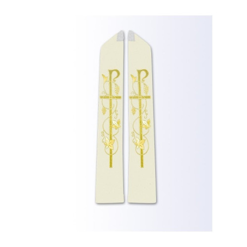 Stola in Ecru mit eucharistischem Motiv