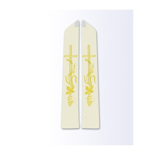 Stola in Ecru mit eucharistischem Motiv