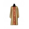 Gold-Dalmatic mit rotem Gürtel + Stola