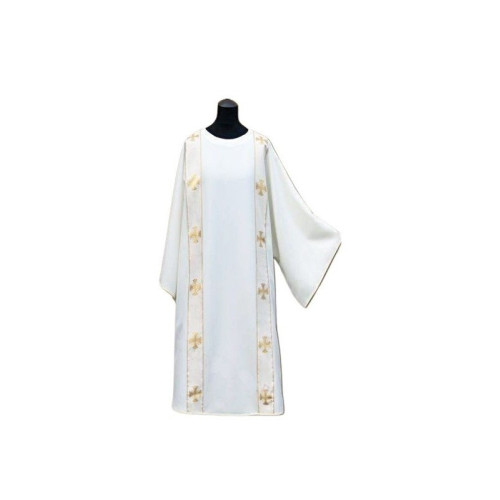 Dalmatic Weißgoldstreifen + Stola