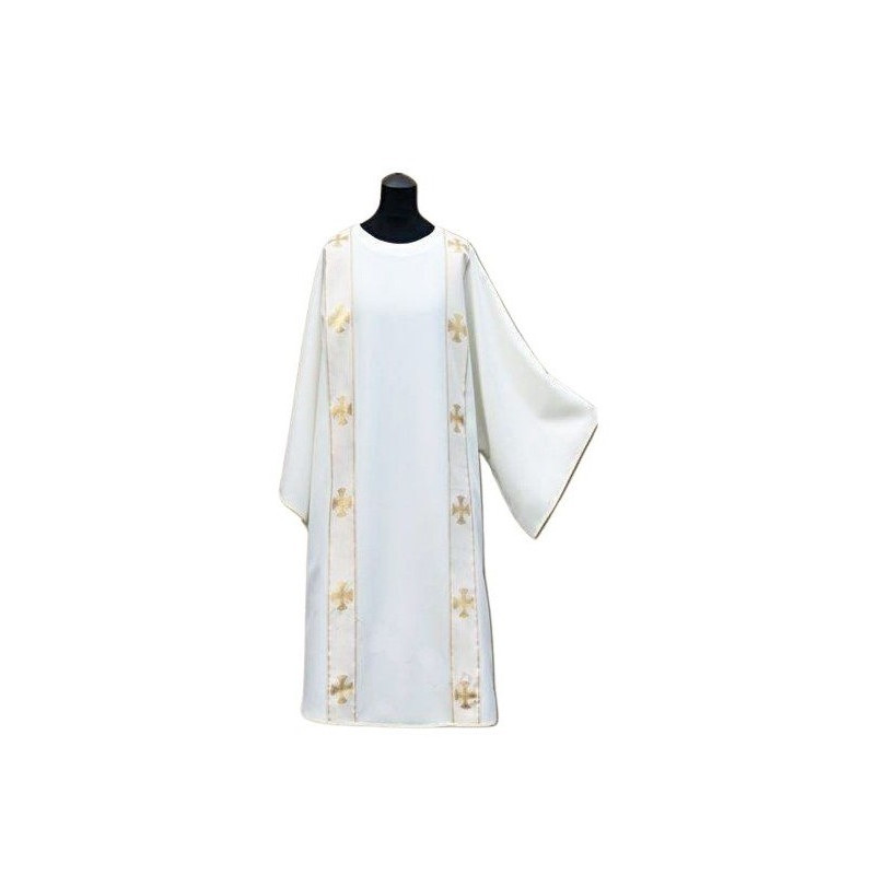 Dalmatic Weißgoldstreifen + Stola