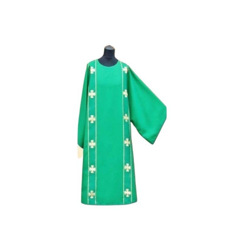 Dalmatic grün + Stola (zwei Gürtel)