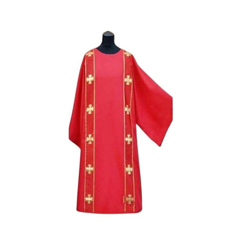 Dalmatic rot + Stola (2 Gürtel)