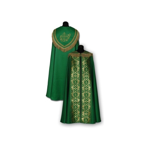 Grüner Mantel plus goldene Streifen