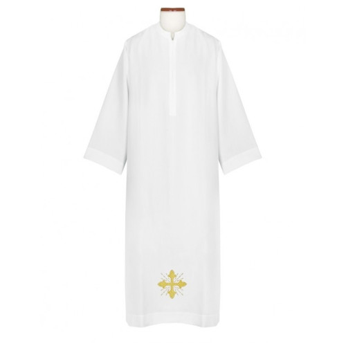 Priesteralb mit gesticktem Goldkreuz (1)