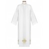 Priester-Albe mit gesticktem Jerusalem-Kreuz in Gold