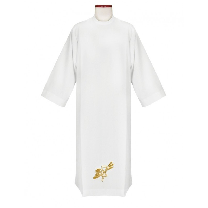 Bestickte Priester-Albe (Kelch)