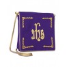 IHS gestickte Burse - lila (B).
