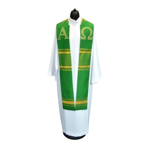 Alpha und Omega grüne Stola