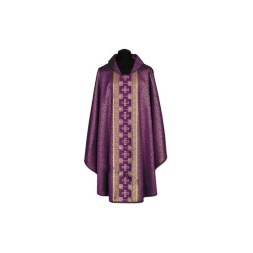 Violettes Messgewand + goldenes Ornament (53A)