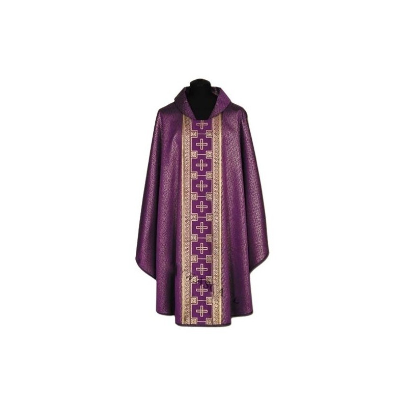 Violettes Messgewand + goldenes Ornament (53A)