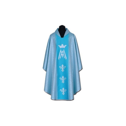 Marianisches Messgewand blau + silbernes Ornament (56A)